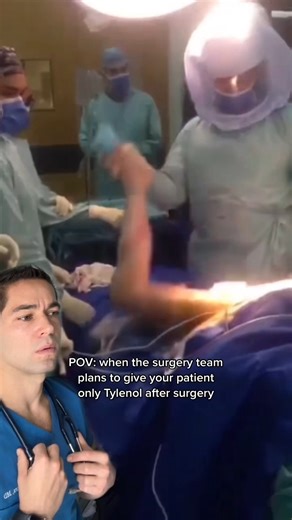 Myro Figura MD | Anesthesiologist 💉 on Instagram: "Not sure tylenol's going to cut it 😆 #surgery #fail #medicalhumor #tylenol"