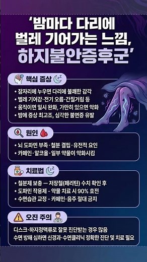 하지불안증후군 증상 및 치료법