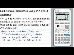 Calculatrice Casio "Inversion" de la loi binomiale (InvBin)
