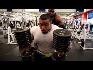 LARRYWHEELS VS STEVE GENTILI 450LB INCLINE DUMBBELL PRESS!