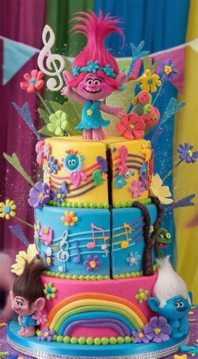 Trolls Birthday Cake Party! 🌈🎤 Can You Spot Your Favorite Character