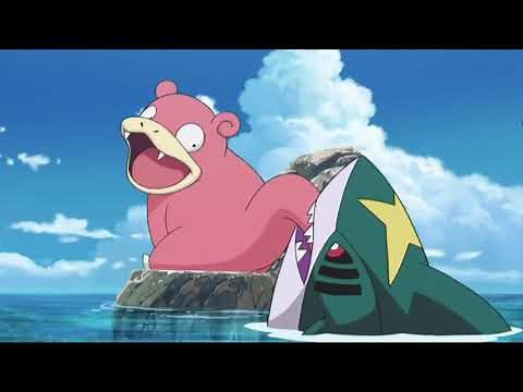 Pokemon - Slowpoke Catches A Sharpedo With Its Tail