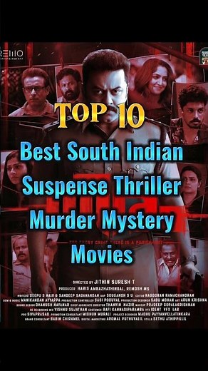 10 South Indian Suspense Thriller Mystery Thriller Movies #top10 #suspensethriller #southmovies
