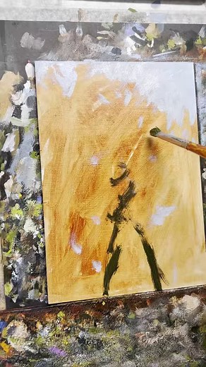 A new painting, usually starts quickly and messy…. | Steve Sanderson Art