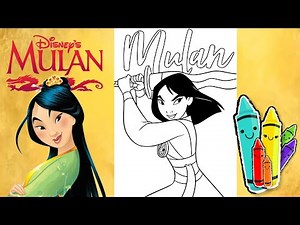 Coloring Disney Princesses Mulan | Disney Princess Coloring Page