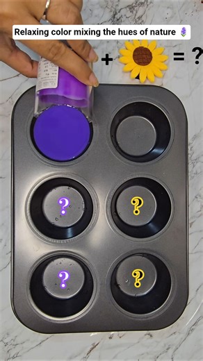 Color mixing purple and yellow 🎀 | satisfying color mixing asmr #asmr #satisfying #colormixing #art