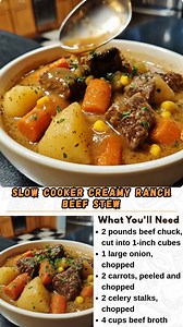 504K views · 2.5K reactions | Slow Cooker Creamy Ranch Beef Stew...