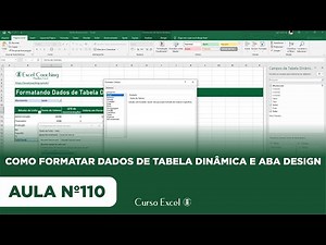 Como Formatar Tabela Dinâmica - Curso Excel
