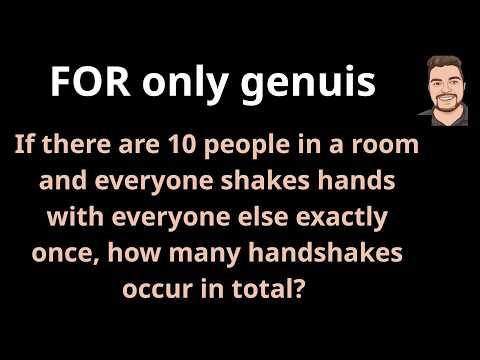 How Many Handshakes? The Simple Trick to Solve it Fast! Can You Solve This Viral Math Puzzle?