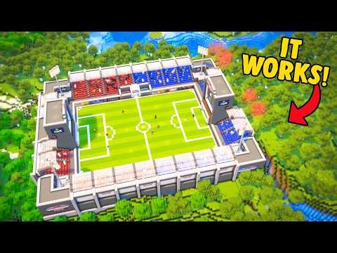 I Built A Working Soccer Stadium In Minecraft!