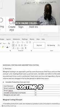 Marginal & Absorption Costing: Explained Simply! #shorts