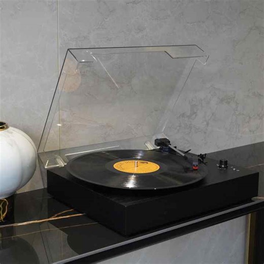 In Stock Retro Vintage Wooden Turntable 3-Speed Bluetooth Hi-Fi Vinyl Record Player with Built in Speakers for Christmas Gifts