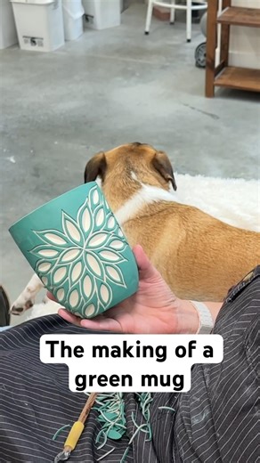 Introducing green mugs for the first time! #ceramic #pottery #handmadeceramics #slipcast