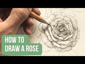 How to Draw a Realistic ROSE with Just a Pencil? 🌹 Step-by-Step Guide for Beginners