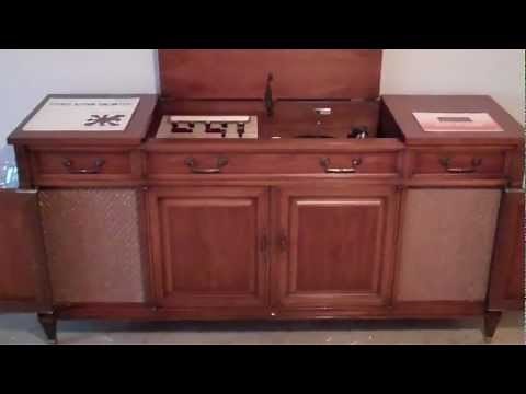 1965 Fisher Ambassador Console Stereo. Playing Stereo Unlimited Action Series. Enjoy!