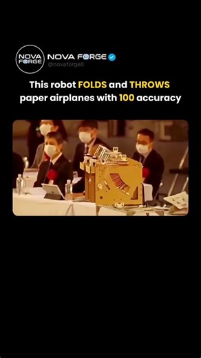 Robot Folding paper planes and throwing them with insane speed and accuracy #ai #engineering #funk