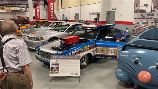 When Jack Roush is in the house at his Roush Automotive Collection, you gotta fire the 1974 Gapp and Roush Mustang II Pro Stock car. Check it out and join us in 2026 in Carlisle as we celebrate 50 Years of Roush Performance! | Carlisle Ford Nationals