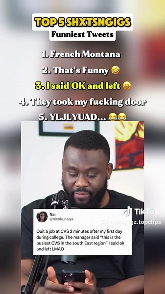 Top 5 ShxtsNGigs Funniest Tweets 😭@Shxts N Gigs #shxtsngigs #shxtsngigspodcast #shxtsngigsclips #podcast #podcasting