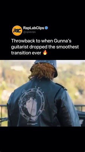 Gunna’s guitarist hit the smoothest transition ever