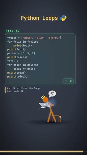 Python Loops : This for Loop Crashes: fruits[fruit]