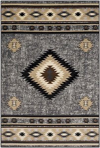 Mark&Day Area Rugs, 5x8 Oxbow Rustic Charcoal Area Rug, Grey Black Brown Carpet for Living Room, Bedroom or Kitchen (5'3" x 7'9") - Walmart.com