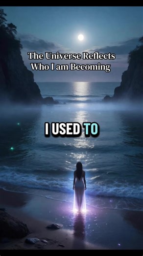 The universe reflects who I am becoming, not who I used to be. #fyp #realtalk #deepthoughts #selflovejourney #knowyourworth