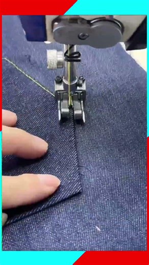 Perfect stitch, Watch how this machine handles heavy denim like it’s nothing! #sewing #crafts