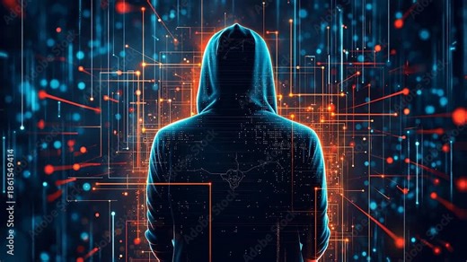 Hacker are planning to hack and attack networks and cyber security systems..Smart Innovation city with connection cyber security network reciprocity over the cityscape . future wireless digital city