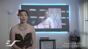 Elite Screens Aeon CLR Series, 123-inch 16:9, Edge Free Ambient Light Rejecting Fixed Frame Projector Screen, Ceiling Light Rejecting Projection Material for Ultra-Short Throw Projectors