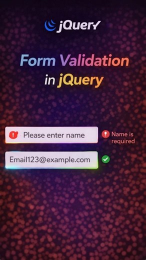 Form Validation in jQuery | Simple Form Check Tutorial #coding #shorts