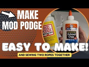 Sewing Rope And Making Mod Podge Easy #sweetcountrylivinginmichigan