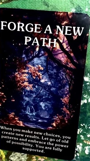 The forge a new path card from the Mystic Forest oracle deck #Readings #Work #Inspiration