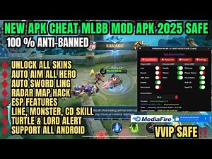 APK MOD MENU ML TERBARU 2025 ANTI BANNED - CHEAT MAP HACK MOBILE LEGENDS UNLOCK ALL SKIN DRONE VIEW