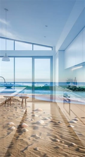 Wow! An incredible beach kitchen countertop! See the stunning view today