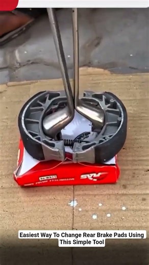 Easiest Way To Change Rear Brake Pads Using This Simple Tool #shorts #mechanic #motorcycle