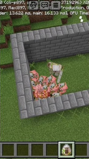 20 piglins vs 2 iron golem fight #viralvideo #subscribeandlike