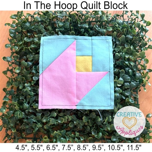 Tulip Quilt Block – Digital Embroidery Design Download