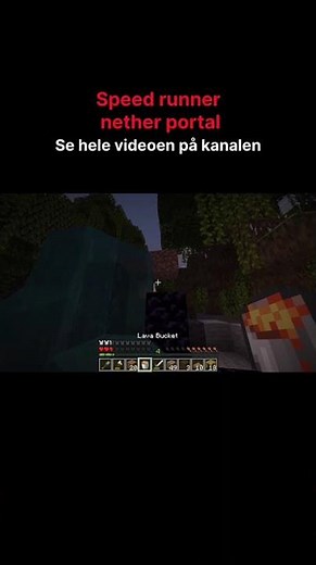 Speed run nether portal #minecraft #letsplay #speedrun #gaming #funny #dansk #danskgaming #shorts