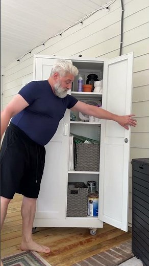 Heavy-duty rolling steel storage cabinet for garages, workshops, basements, and utility rooms