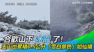 48K views · 5.6K reactions | 2022年的第一場雪！好興奮啊（#Y編） ▌合歡山下冰霰了！玉山也累積0.5公分「雪白景色」如仙境 | 三立iNEWS | Facebook