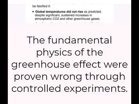 Falsifying the theory of global warmiong