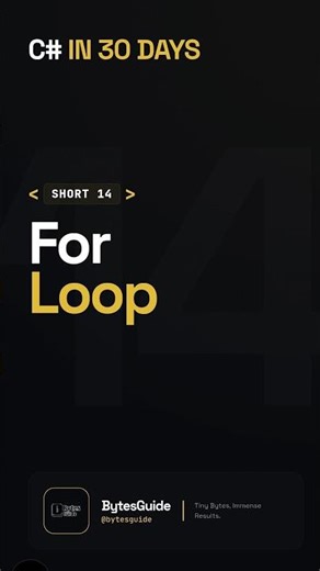 Master FOR LOOP in 30 Sec 🔥 Stop Writing Repetitive Code!