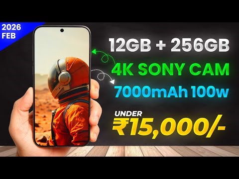 Top 5 Best Smartphones Under ₹15,000 in February 2026 | Camera + Gaming + 5G🔥