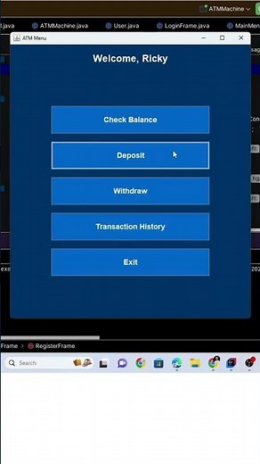 ATM Machine | Java Project |#javaproject