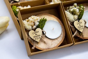 Personalized Wooden Tealight Holder, Wedding Favors for Guest in Bulk, Rustic Wedding Favors, Bridal Shower Favors, Candle Wedding Favors - Etsy UK