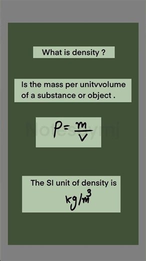 What is Density? 🧪 Physics Basics Explained in 60 Seconds! #Science