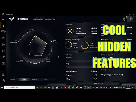 ASUS TUF ARMORY CRATE hidden features how to controll fan speed & noise gaming laptop AMD Ryzen4800H