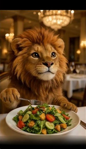"Have You Ever Seen a Lion Cub Eat Salad?" 🦁🥗😂
