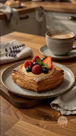 Satisfying Danish Pastry Decorating ASMR 🥐🍓 | Handmade Macro Stop Motion Baking