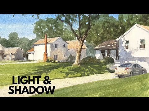How to Paint Light and Shadow in Watercolor - Step by Step - Matthew White